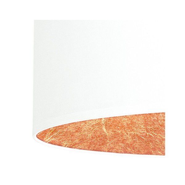 Apparecchio doppio da soffitto di colore bianco con interno color rame Mika - Sotto Luce-image-2