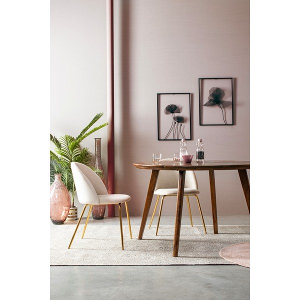 Tavolo da pranzo rotondo in mango massiccio ø 120 cm Sylvester – Bizzotto-image-3