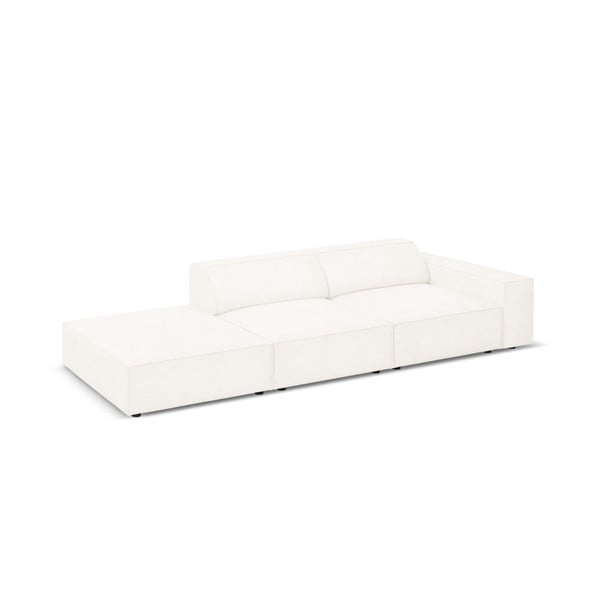 Divano angolare beige in tessuto bouclé (angolo sinistro) Jodie - Micadoni Home-image-3