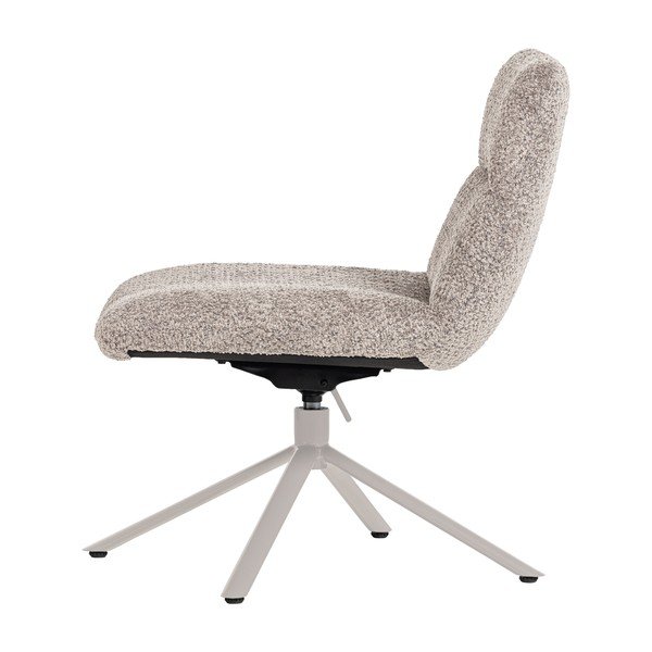 Poltrona grigio chiaro girevole con rivestimento in bouclé Soren – WOOOD-image-3