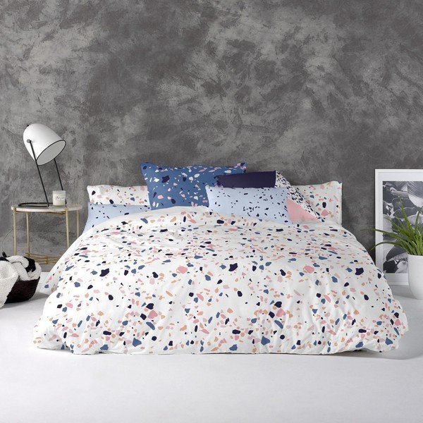 Copripiumino in cotone, 140 x 200 cm Terrazzo - Blanc-image-1