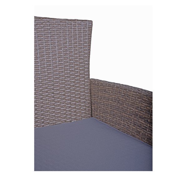 Set da pranzo da giardino marrone scuro in rattan artificiale per 2 persone Dakota – Garden Pleasure-image-3