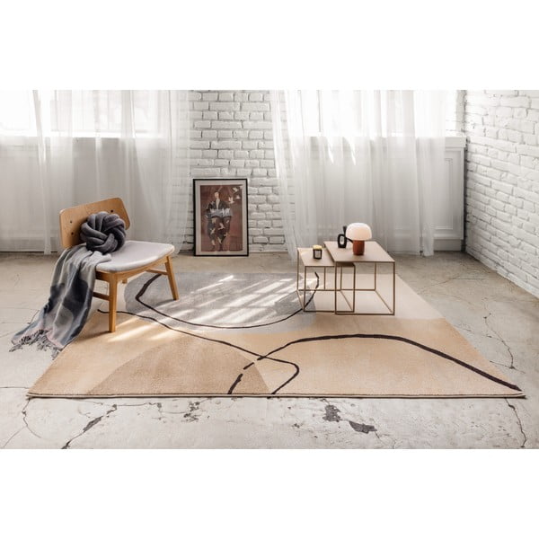 Tappeto beige 160x230 cm Abstracta – Universal-image-1