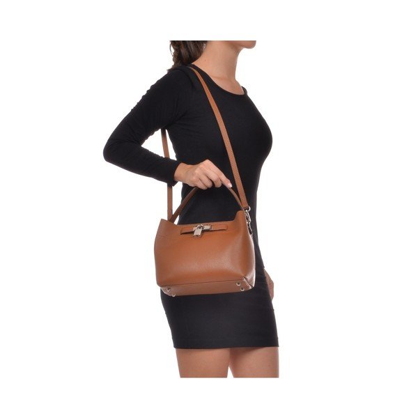 Koňakově hnědá kožená kabelka Isabella Rhea Lock Cognac-image-2