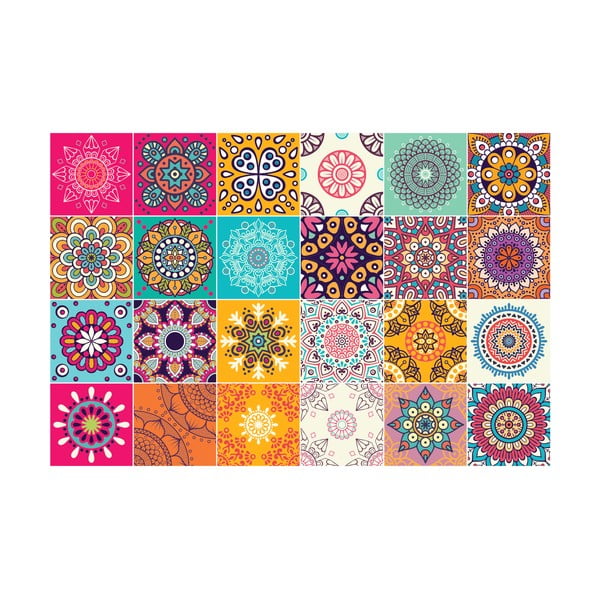 Set di 24 adesivi murali decorativi Clarissa, 10 x 10 cm - Ambiance-image-2