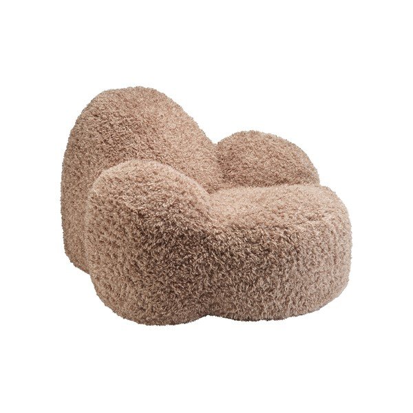 Pouf a sacco per bambini marrone con rivestimento in pelliccia sintetica Momo – Wigiwama
