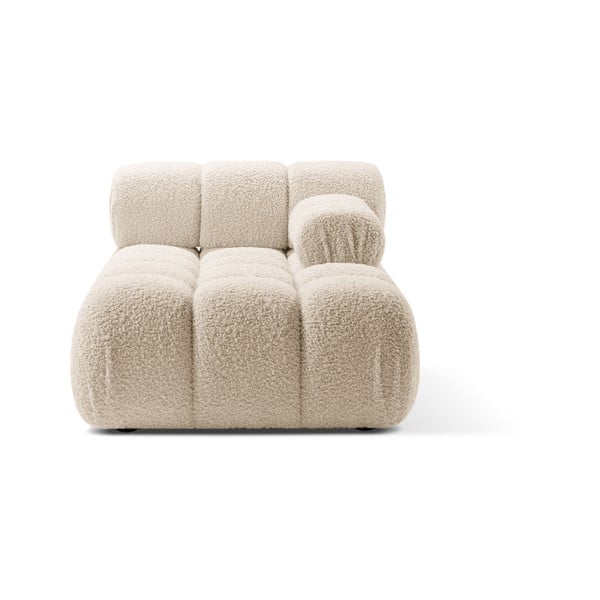 Modulo divano in bouclé beige (angolo destro) Bellis - Micadoni Home