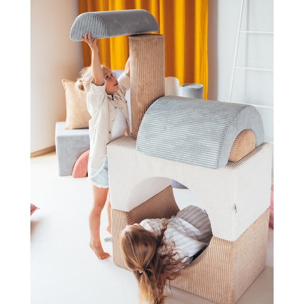 Gioco per psicomotricità color crema in velluto a coste 3 pz altezza totale 37 cm 75x49 cm Rainbow Montessori – Wigiwama-image-3