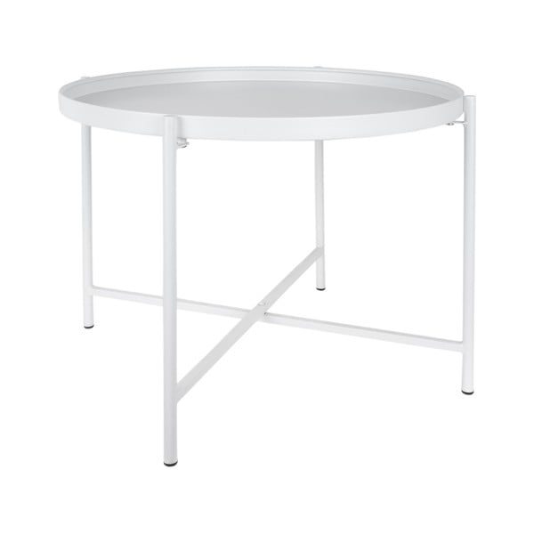 Tavolino da salotto rotondo bianco in metallo ø 50 cm Meseta  – Leitmotiv