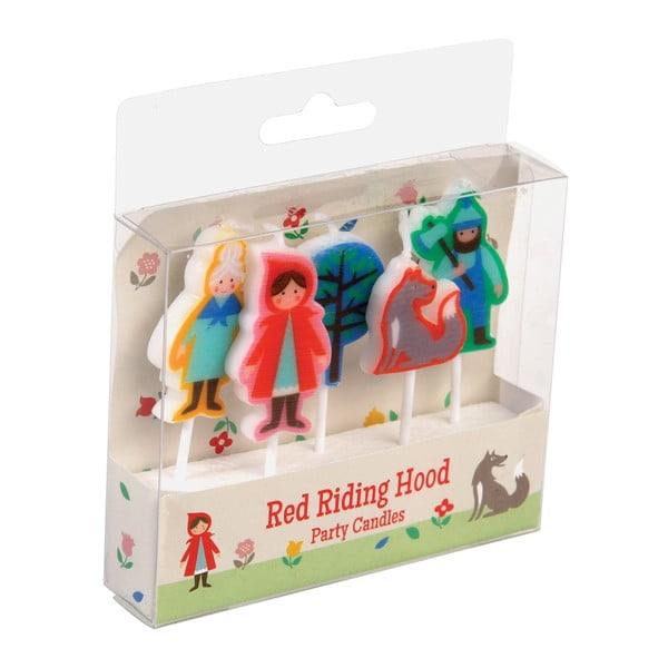 Set di 5 candele con motivo di Cappuccetto Rosso Red Riding Hood - Rex London-image-2
