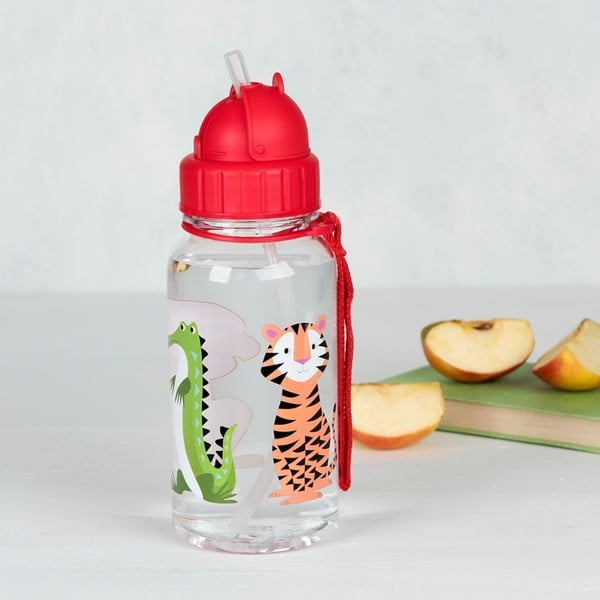 Bottiglia per bambini rossa in tritolo 500 ml Colourful Creatures – Rex London-image-1