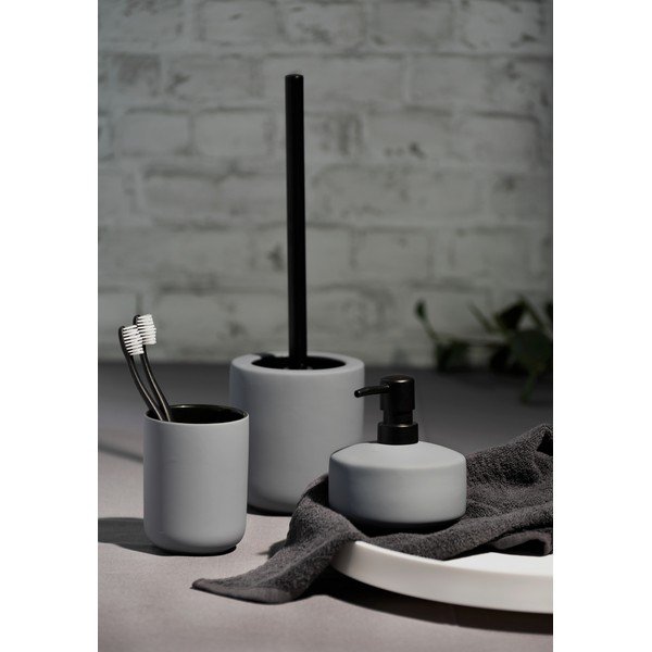 Tazza in ceramica grigia per spazzolini da denti Avellino - Wenko-image-1