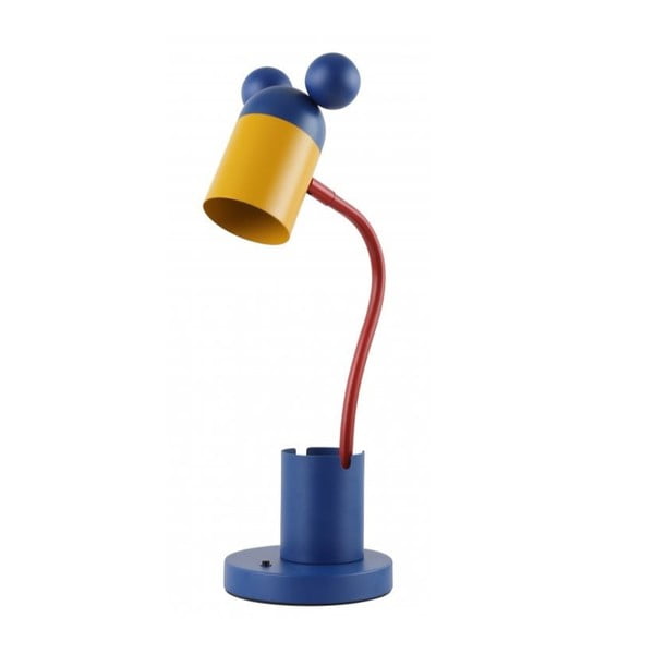 Lampada da tavolo blu con paralume in metallo (altezza 50 cm) Mouse - GTV