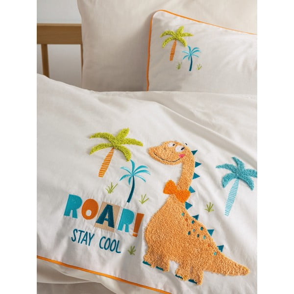 Set copripiumino e federa da bambini beige in cotone per culla con lenzuolo incluso/4 pezzi 100x150 cm Kiddo – Mijolnir-image-2