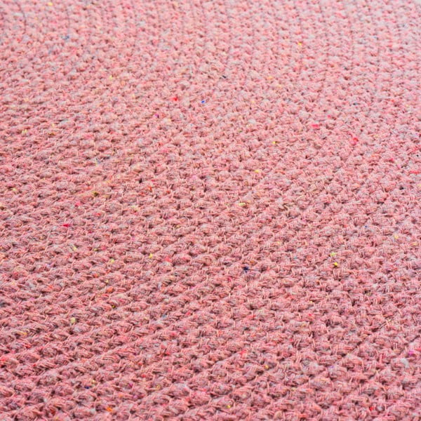 Tappeto rotondo rosa ø 90 cm Pompomparty - douceur d'intérieur-image-3