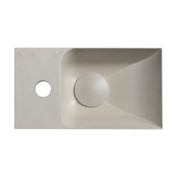Lavabo in grigio chiaro in calcestruzzo 31x17 cm Piccolino – Sapho-image-3