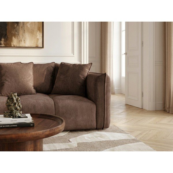 Divano marrone con rivestimento in ciniglia Harlem – Bobochic Paris-image-3