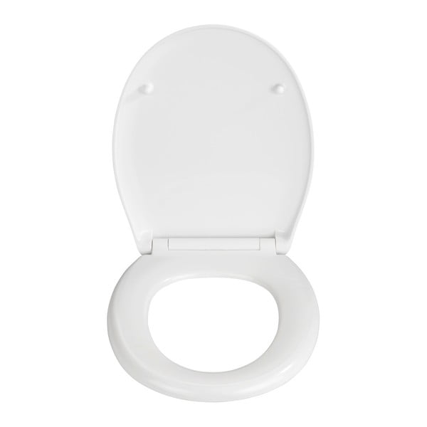 Sedile per wc bianco con chiusura facilitata , 44,5 x 37 cm Rieti - Wenko-image-2