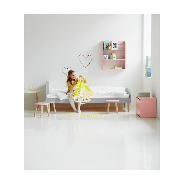 Letto grigio per bambini , 90 x 200 cm Dots - Flexa-image-1
