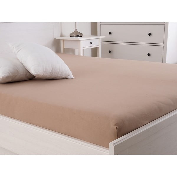 Lenzuolo elastico marrone 160x200 cm - B.E.S.-image-1