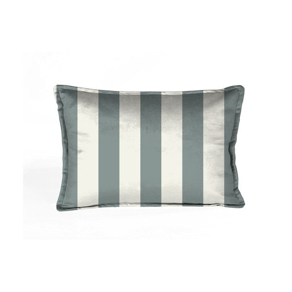 Cuscino in velluto bianco e verde Turchese, 50 x 35 cm - Velvet Atelier