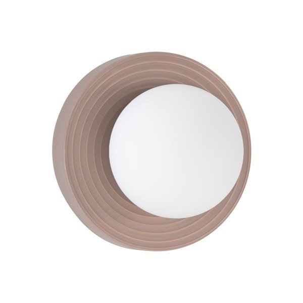 Lampada da parete marrone chiaro in ceramica Orbique – Nova Luce-image-3