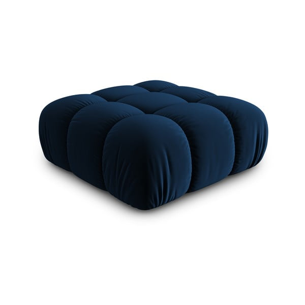 Pouf in velluto blu Bellis - Micadoni Home-image-3