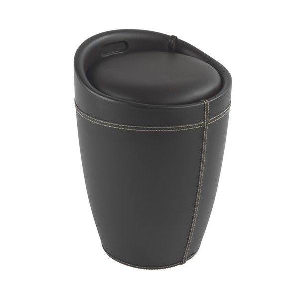 Cesto portabiancheria e sgabello marrone in un unico look, 20 l Candy - Wenko-image-1