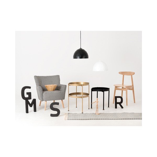 Tavolo da conferenza Custom Form Hanna in oro con ripiano, ⌀ 40 cm - CustomForm-image-1
