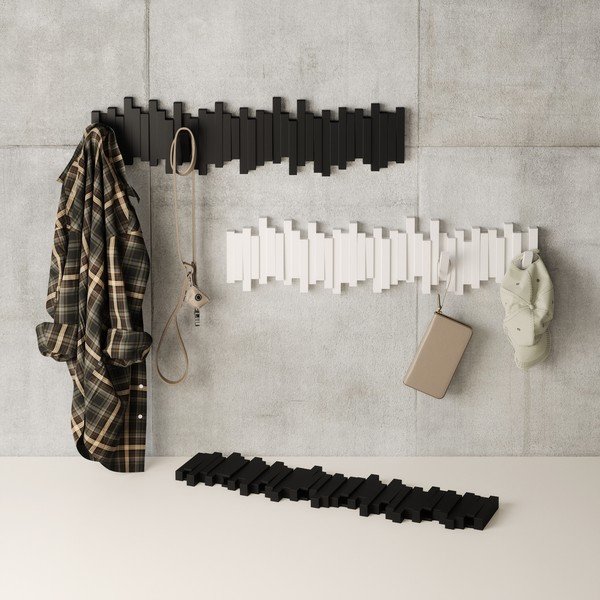 Attaccapanni da parete nero in plastica 72 cm Sticks – Umbra-image-3
