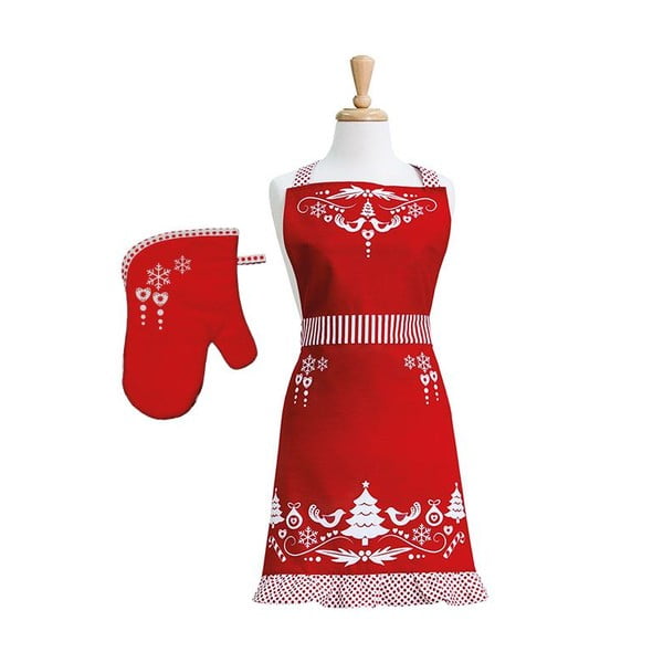 Sada kuchyňské zástěry a rukavice Lovely Christmas