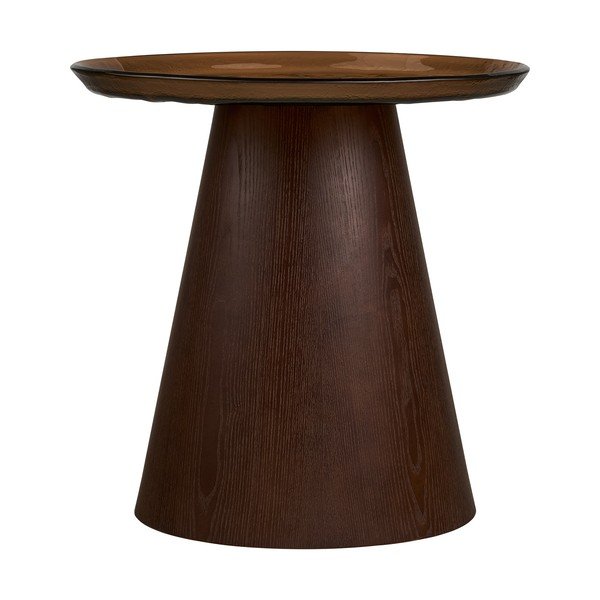 Tavolino rotondo con piano in vetro ø 50 cm Orvieto – House Nordic-image-3