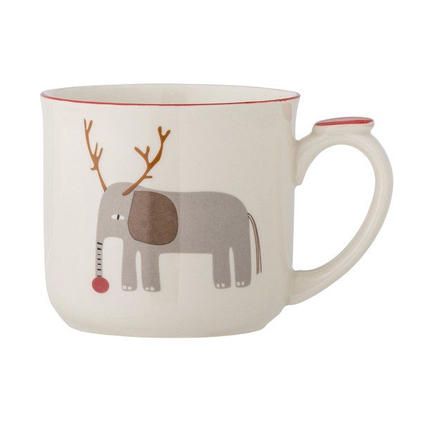 Tazza color crema in gres a tema natalizio con filtro 300 ml Valentin – Bloomingville-image-3