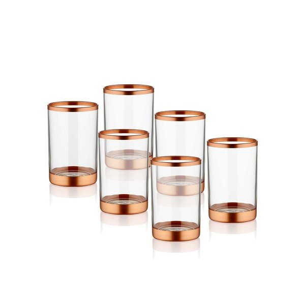 Set di 6 bicchieri Bronzo, 100 ml Glam - Mia-image-1