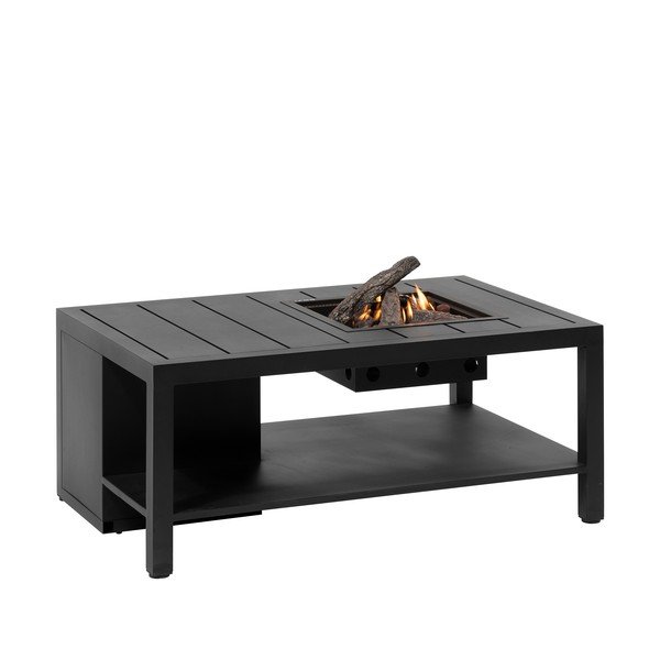 Tavolo da giardino nero con camino , 120 x 80 cm Cosiflow - COSI-image-2