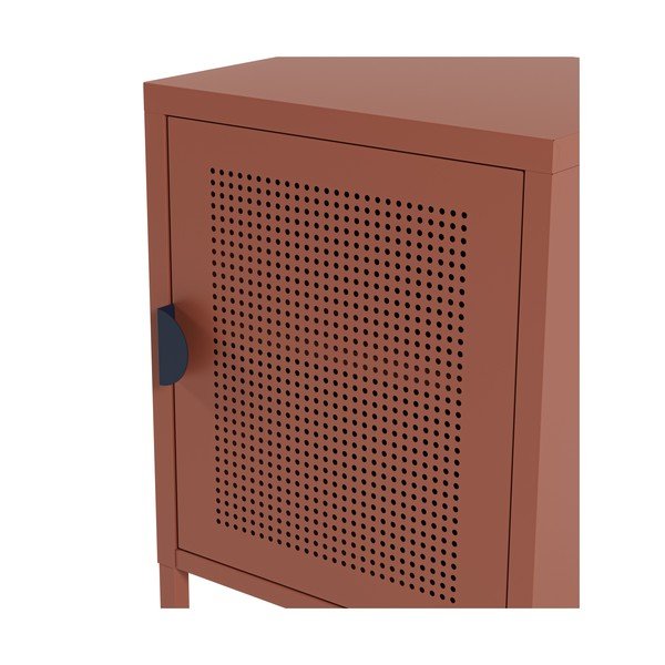 Comodino color terracotta in metallo Sayla – Marckeric-image-3