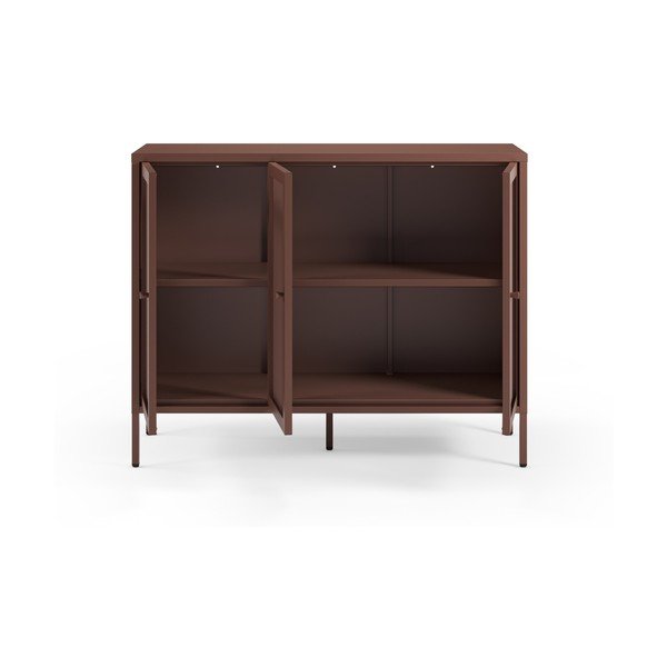 Cassettiera burgundy in metallo 121x90x40 cm Fayna – Marckeric-image-1