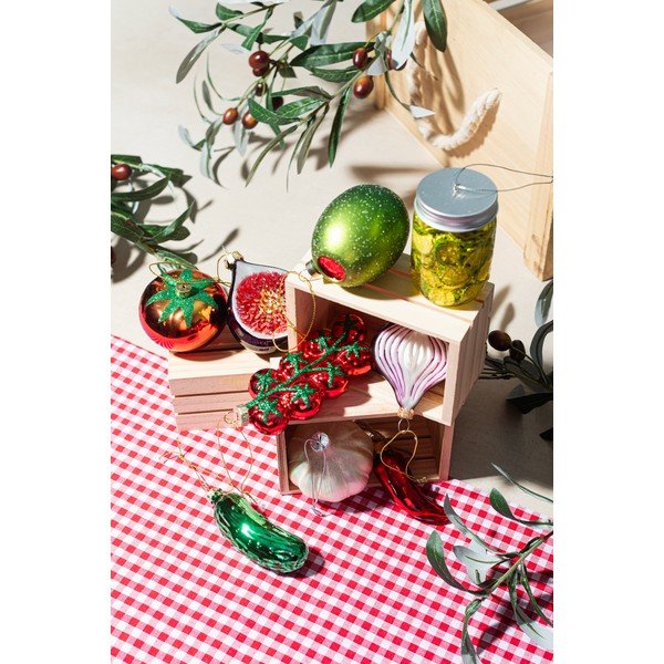 Decorazione per albero di natale in vetro 7 cm Olive – Sass & Belle-image-3