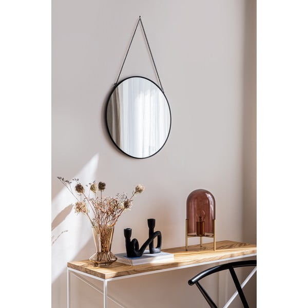Specchio da parete nero , ø 40 cm Moira - Bonami Essentials-image-1