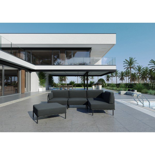 Divano modulare da giardino grigio scuro 234 cm Salve - Sit Sit-image-4