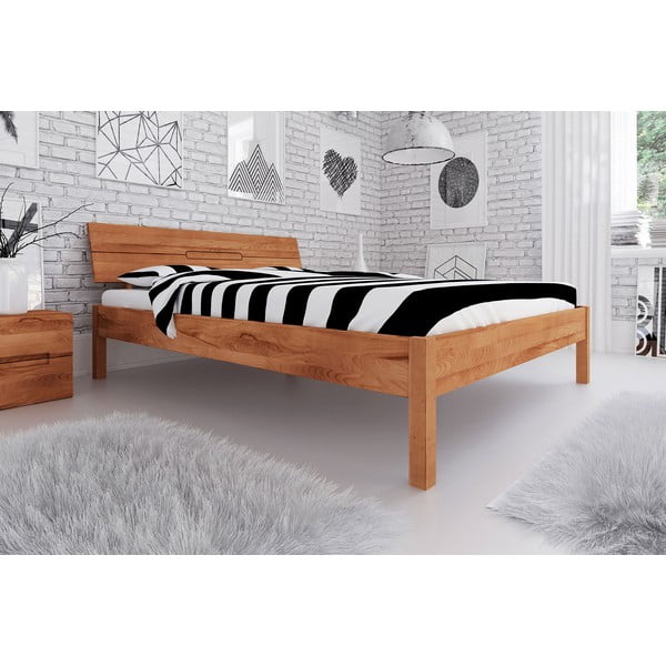 Letto matrimoniale in legno di faggio 140x200 cm Vento - The Beds-image-1