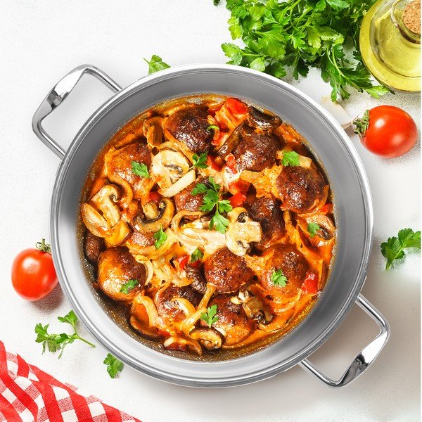 Casseruola in acciaio inox con coperchio incluso 4,3 l Venice – Orion-image-1