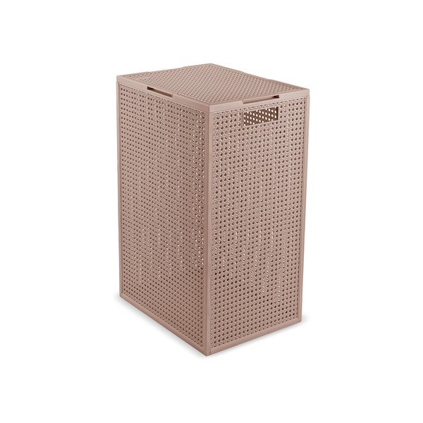 Cesta per il bucato rosa polveroso in plastica riciclata 60 l Kaya – Curver