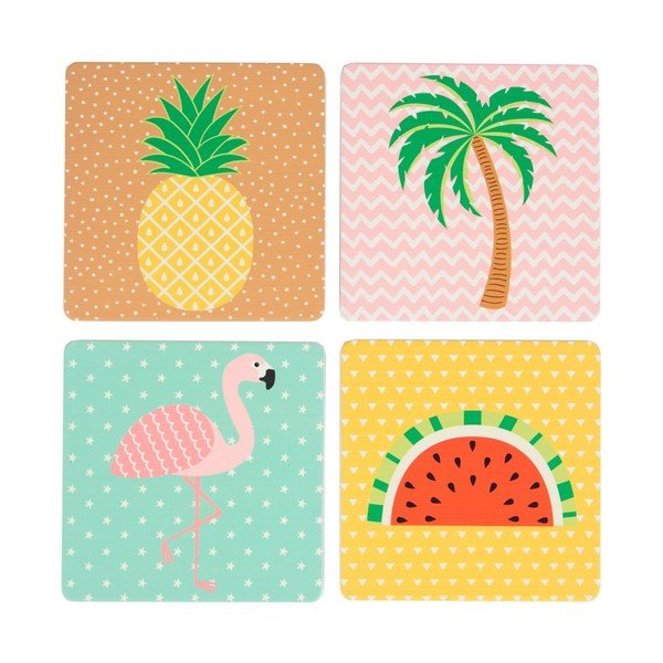 Sada 4 kusů podtácků Sass & Belle Tropical Summer