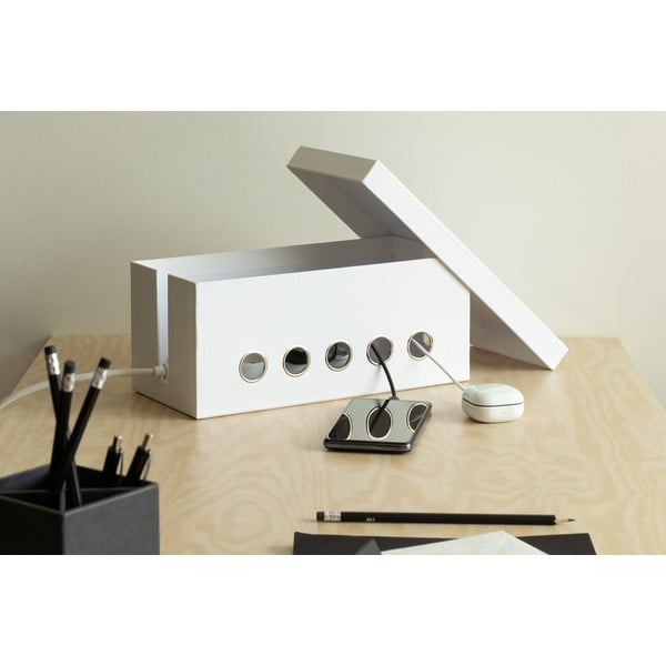 Organizer bianco in cartone per cavi Cordy Paper Laminate – Bigso-image-4