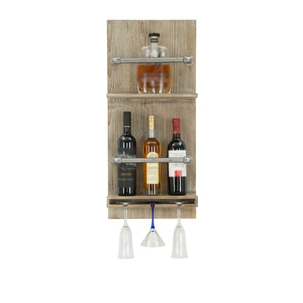 Portabottiglie e bicchieri a parete Bar, 76 x 34 cm - Mauro Ferretti