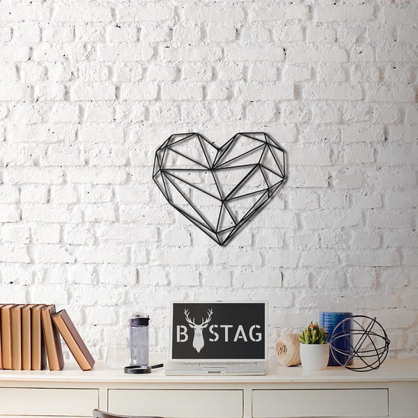 Decorazione da parete in metallo, 40 x 37 cm Heart - Bystag