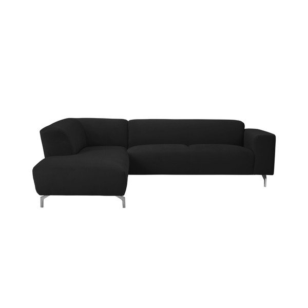 Černá rohová pohovka Windsor & Co Sofas Orion, levý roh