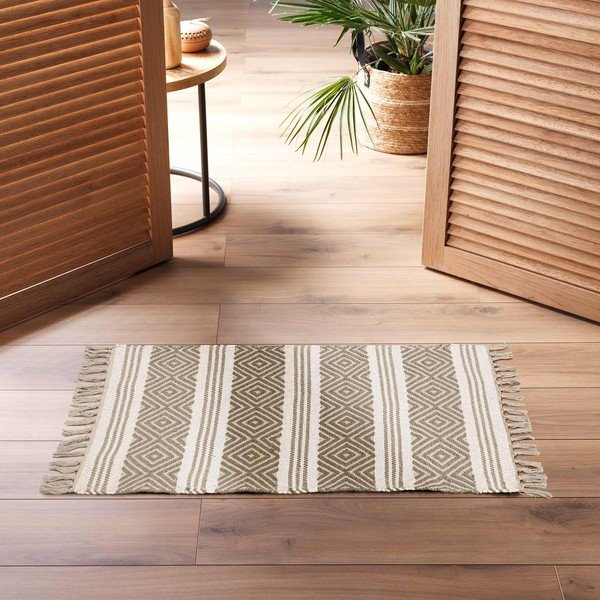 Tappeto di colore naturale in misto cotone lavabile 50x80 cm Murano – douceur d'intérieur-image-2