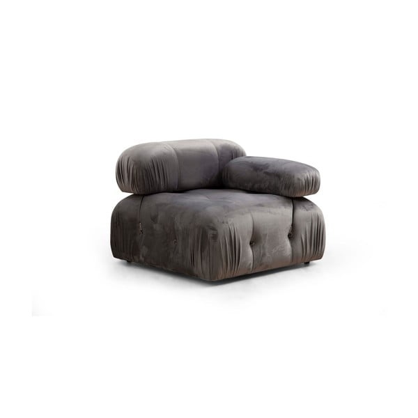 Modulo divano in velluto grigio scuro (angolo destro) Bubble - Artie